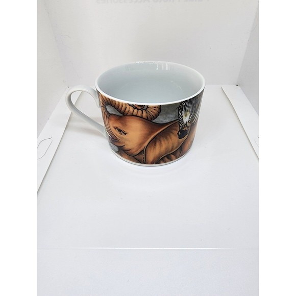 La Menagerie Porcelain Sakura Jungle Animal Tea Cup China Dish Mug Coffee Vintag - Picture 3 of 6